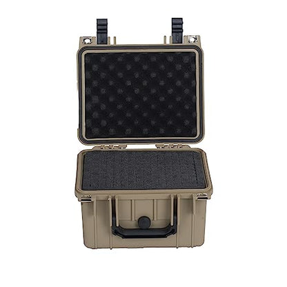 MEIJIA Portable All Weather IP67 Waterproof Camera Case,hard case with Customizable Fit Foam,Fit Use of Drones,Camera,Equipments,10.62 x9.68x6.87inches(Desert Tan) - color: Desert Tan, size: 10.62 x 9.68 x 6.87 inches