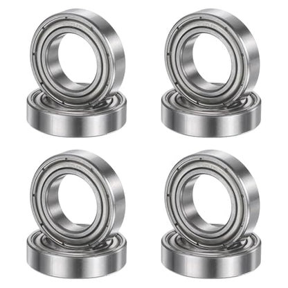 uxcell 8Pcs 6801ZZ 12mmx21mmx5mm Deep Groove Ball Bearings, Double Metal Shielded Bearing Steel ABEC5 High Performance for Industrial Machinery Precision Transmission, Silver - size: 6801ZZ 12mmx21mmx5mm