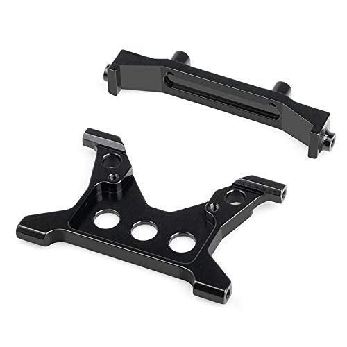 KYX Racing Aluminum Cross Member Bracket Fixed Seat Brace Battery Tray Mount for 1/10 RC Crawler Car Axial SCX10 III AXI03007 SCX10.3 (Black)