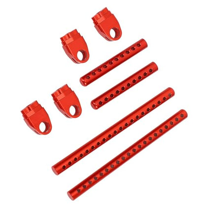 RC Car Body Posts, Enhanced Durability, Secure Fit, 1/10 Scale Metal Mounts, 4PCS Aluminum Upgrade Mounts Red, for RC ho - color: Red