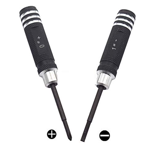 7PCS Hex Screw Driver Set - H1.5, 2.0, 2.5mm Hex, 4.0, 5.5mm Spanner, 0#, 1# Slot Screwdriver Kit for RC Helicopter, Airplane, Robotics, Car