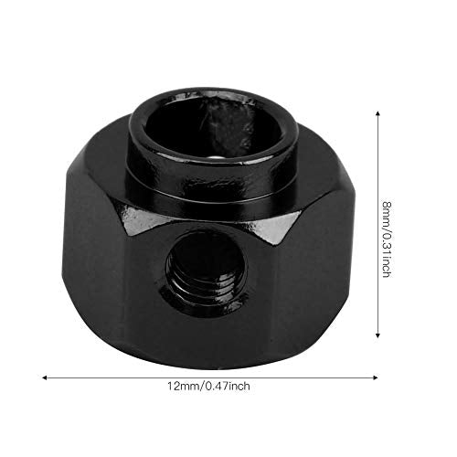 8mm Hex Wheel Hubs Extension Adapter Hub Widening Connector Accessory for / 1/10 RC Car(Black)