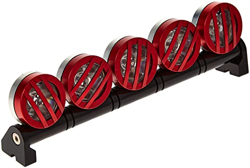 Yeah Racing 1/10 Aluminum Roof 5 White LED Light Set Red for RC Truck Crawler #YA-0370RD