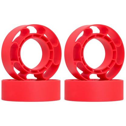 OGRC 1.0 Silicone Rubber Inserts RC Tire Inserts for TRX4M SCX24 1/18 1/24 RC Crawler Car (OD 60-64mm) - Red - color: Red