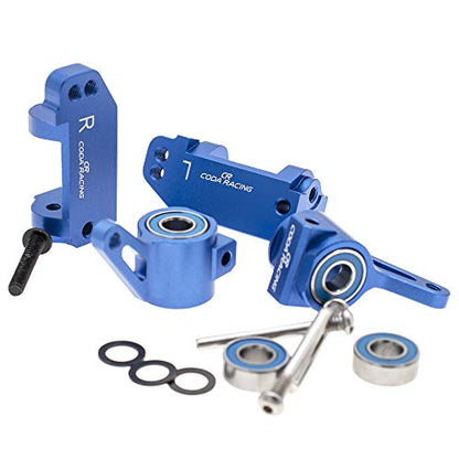 RC Alloy Caster Block&Steering Blocks for Traxxas 1/10 2WD Slash, Stampede, Rustler, Nitro Slash-Replaces Part 3736 3632 - color: Navy Blue