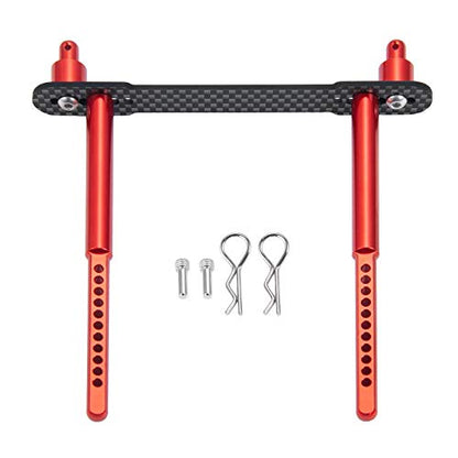 Que-T Metal Front Rear Body Mount for 1/10 Axial SCX10 II 90046 90047 (Red) - color: Red