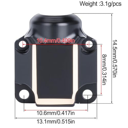 Brass Steering Knuckles Rear Hubs Weights Diff Covers for 1/30 RC Crawler AXIAL SCX30 Ford Bronco 4X4 Jeep Wrangler JLU Upgrades (Front Rear Axle Set) - color: Front Rear Axle Set