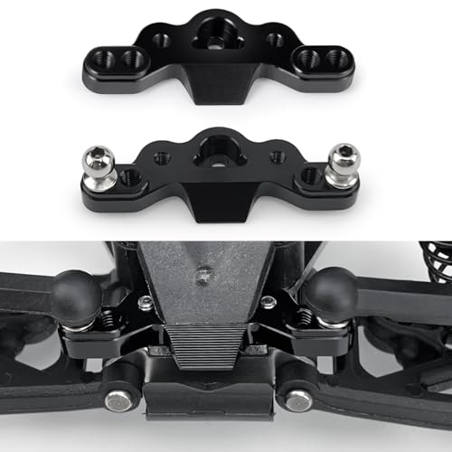 RC Car Aluminum Front Camber Block for 1/16 Losi Mini-B 1/18 Mini-T | CNC Machined Front Upper Arm Tie Rod Mount Black RC Car Buggy Upgrades Parts Accessories