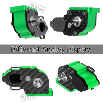 Aluminum Transmission Gearboxes Upgrades Part for SCX10 SCX10 II 90046 90047,RC Crawler Car Alloy Transmission Gearbox Hop Ups,Green - color: Green - Scx10