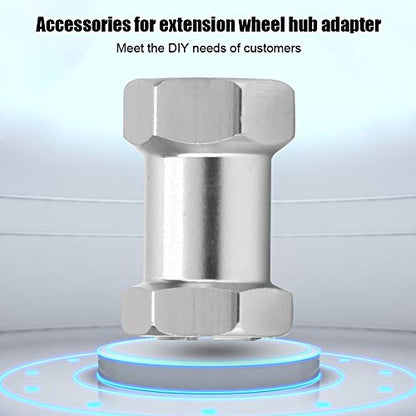 Generic 20mm Extension Wheel Hub Hex Drive Adapter, Durable Aluminium Alloy, Easy Install for 1/10 RC Drift Cars, 4PCS, SilverRedBlack (Silver) - color: Silver