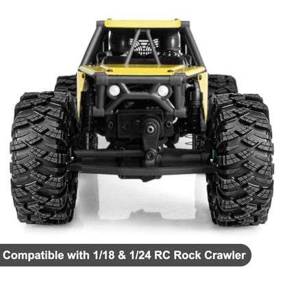 LRFHL 1.3" Crawler Tires Soft Rubber for 1/18 TRX4M 1/24 SCX24 FCX24, 4PCS | 65mm*27mm, RC Tires with Foam Insert, RC Rock Crawling Tires Upgrade - color: Style D