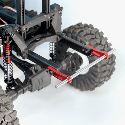 OGRC Adjustable 1/10 RC Bumper Mount Aluminum Alloy Front & Rear Bumper for TRX4 TRX6 Axial SCX10 Element Enduro Gen7 Gen8 1/10 RC Crawler Car (Red) - color: Red