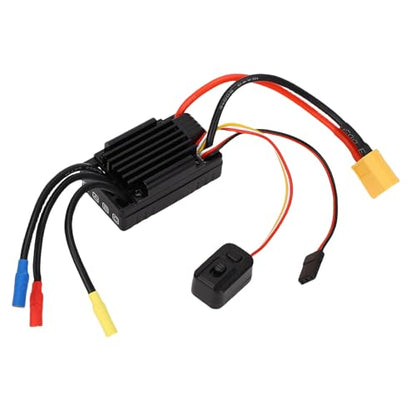Brushless ESC, 35A with Proportional Brake 4 Level Force 8 Level Drag Brake 9 Step Acceleration RC ESC Brushless Motor Speed Controller with 5.85V 3A BEC