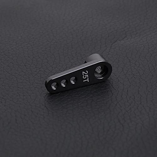2X RC 25T Steering Servo Horn Arm 28mm Long 3 Holes M3 Thread for Remote Control Car Models 12mm 16mm 18mm Titanium Colour