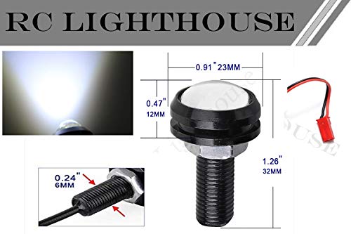 RC LED LIghts Brake Lights Headlights HD Eliminator Infraction Felony Typhon Limitless Outcast Senton Universal White and Red HD LED Lights HD2W2R
