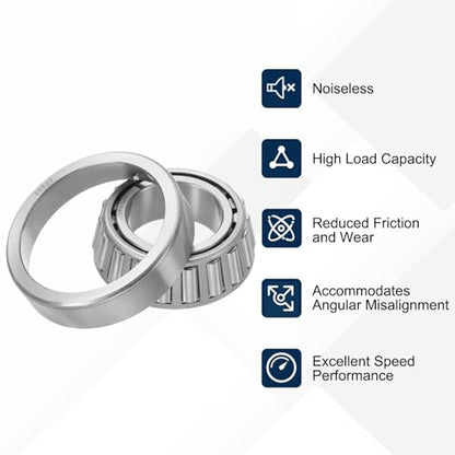 uxcell 25577/22 Tapered Roller Bearing Cone and Cup Set, 1.67" Bore x 3.27" OD x 1.02" Thick, Chrome Steel Taper Bearing Set, ABEC-3 - size: 25577/22