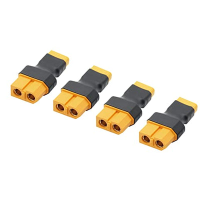 XT60 Female to XT30 Male Adaptor,XT30 Male to XT60 Female Wireless Connector Plug for RC FPV Drone Car Lipo NiMH Battery Charger ESC(4Pcs) - size: XT60 Female to XT30 Male (4Pcs)