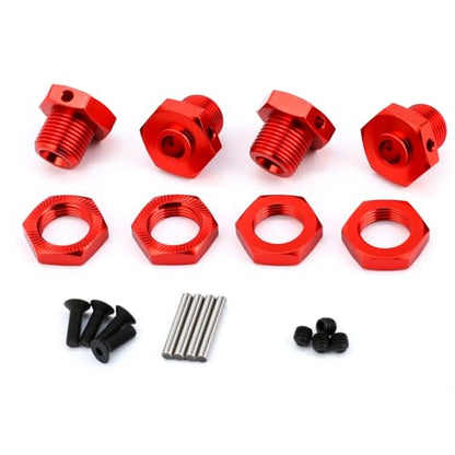 Aluminum Alloy 17mm Wheel Hex Nut Upgrade Part for Arrma 1/8 Typhon 3s 1/10 Big Rock V3 (Red)