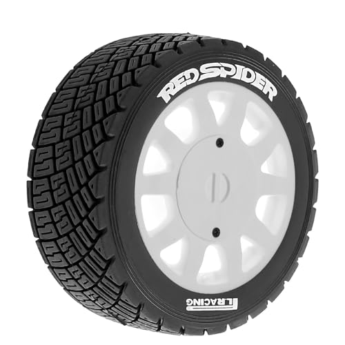1/8 1/10 1/7 RC On Road Tires OD 3.94'' And Rally Racing Wheels 12mm 14mm 17mm Hex For 1:8 1:7 1:10 Street Touring Drift Car ARRMA Typhon 6S Losi Kyosho Tamiya TT02 HPI WR8 HSP 4PCS (White) - color: White