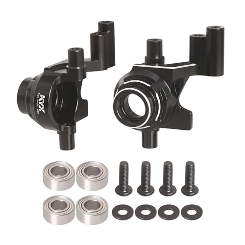 KYX Racing Aluminum Front Rear Steering Knuckles Caster Blocks Upgrades Parts Accessories for 1/10 RC Car Tamiya MB01