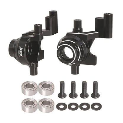 KYX Racing Aluminum Front Rear Steering Knuckles Caster Blocks Upgrades Parts Accessories for 1/10 RC Car Tamiya MB01