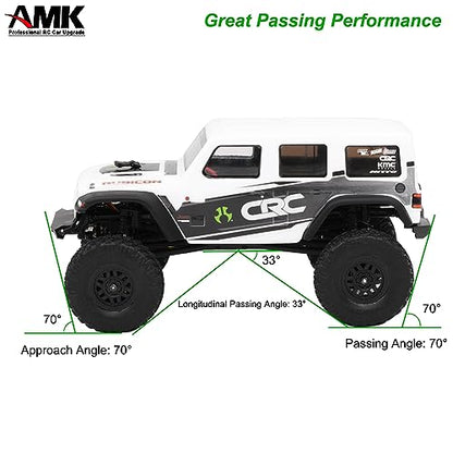 AMK 174g SCX24 Brass Portal Axle Complete with 7mm Hex Wheel Hubs Counterweights Front Rear Set for 1/24 RC Crawler Axial AX24 FCX24 SCX24 Upgrades