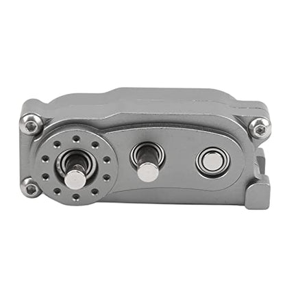 VBESTLIFE RC Transfer Case, 313mm Wheelbase 2 Speed CNC Machined Anodised Aluminium Alloy RC Parts for Scx10 1/10 RC Car - color: Titanium