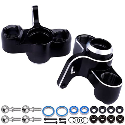 Aluminum Front Steering Blocks Steering Knuckle for Arrma 1/8 Kraton/Outcast/Notorious 6S BLX Upgrades Parts,Replace AR330505 (Black) - color: Black