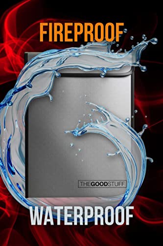 The Good Stuff Fireproof Document Bag Legal Size: 15" x 11" [2000°F Rated] Protect Birth Certificates, Contracts, Legal Papers, Cash, and Other Valuables - Water and Fire Resistant File Bags - style: Document Bag