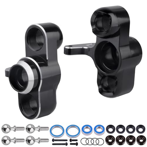 Aluminum Front Steering Blocks Steering Knuckle for Arrma 1/8 Kraton/Outcast/Notorious 6S BLX Upgrades Parts,Replace AR330505 (Black) - color: Black