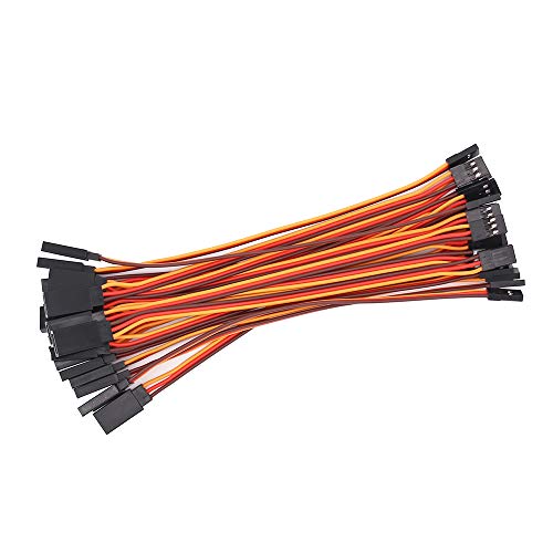 20pcs 22awg 60 Cores Male to Female 5.90inch Lead Plug Servo Extension Wire Cable Line for RC Model Aircraft Stranded Futaba JR