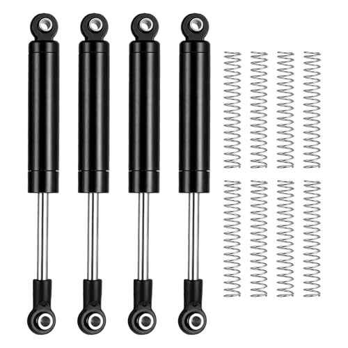 RC Shock Absorber (with Internal Spring Spare Springs), [for 1/10 RC Crawler ] - 76-101mm / Black / 4 Pcs - color: Black, size: 76-101mm