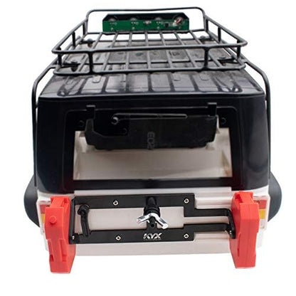 KYX Racing Metal Spare Tire Rack with ABS Fuel Tank Simulation for RC Crawler Car Axial SCX10 II 90046 Traxxas TRX-4 TRX4