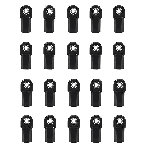 AMK SCX10 M4 RC Link Rod Ends 4mm Tie Rods Joints with 7mm Pivot Ball 1/8 1/10 Crawler Universal Building Kit for TRX6 D90 TF2 CC01 Gen7 Gen8 TRX4 Upgrades (20Pcs Straight) - color: 20pcs Straight
