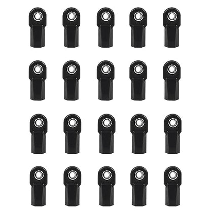 AMK SCX10 M4 RC Link Rod Ends 4mm Tie Rods Joints with 7mm Pivot Ball 1/8 1/10 Crawler Universal Building Kit for TRX6 D90 TF2 CC01 Gen7 Gen8 TRX4 Upgrades (20Pcs Straight) - color: 20pcs Straight