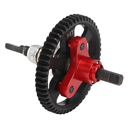 Alomejor 54T Aluminum Steel Slipper Clutch Assembly, Hardened Steel for Slash 4X4, Easy to Install, Low Noise, Fit, Applicable : 4X4, Rustle, HuanQi 727 (Red)