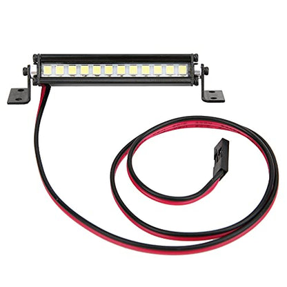 1/10-4 Scx10 4WD RC Crawler Car Mini Roof Light Bar 12 LED Black Kit