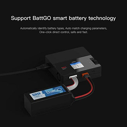 ISDT Lipo Battery Balance Charger 608AC - 8A/200W AC/DC Smart Hobby Charger for 1-6S Life, Lilon, LiPo, LiHv/Pb/NiMH RC Battery Dis-Charger with Detachable Power Supply, XT60 Port