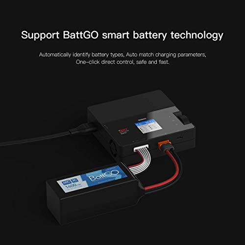 ISDT Lipo Battery Balance Charger 608AC - 8A/200W AC/DC Smart Hobby Charger for 1-6S Life, Lilon, LiPo, LiHv/Pb/NiMH RC Battery Dis-Charger with Detachable Power Supply, XT60 Port