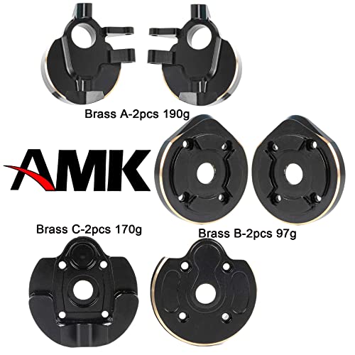 UTB10 Brass Counter Weight Axle Housing Black Coating for Axial RC Crawler 1/10 UTB10 Capra Unlimited Trail Buggy RTR 1.9 4WS Upgrade Part (B- 2pcs UTB10 Portal Cover Plates) - color: B- 2pcs Utb10 Portal Cover Plates