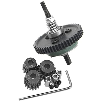 Steel 6878 Differential Gear Slipper Clutch 54T 32P Spur Gear with 15T/17T/19T Pinions Gear Sets Compatible with Traxxas Slash 4X4 / Stampede 4X4 / Rustle 4X4 1/10 RC Car