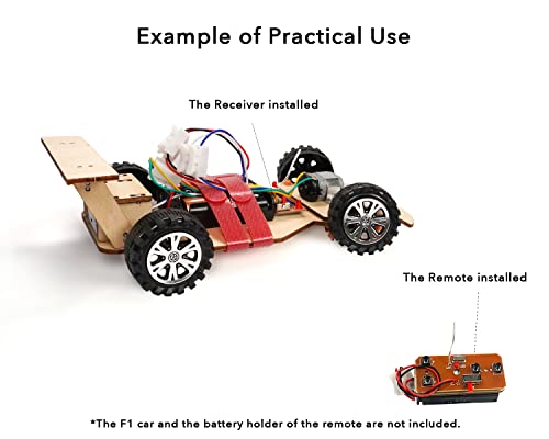 2.4Ghz Wireless Remote Transmitter and Receiver Set - Accessories for Science Project Creative Engineering STEAM Education for Kids Age 8 and up