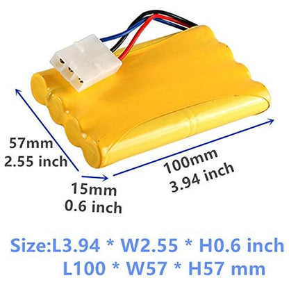9.6V 700mAh NI-CD Battery with KET-3P Plug for RC Toy Like Robot car Remote Control Boat 9.6 Volt KET-3P with USB Charge Cable