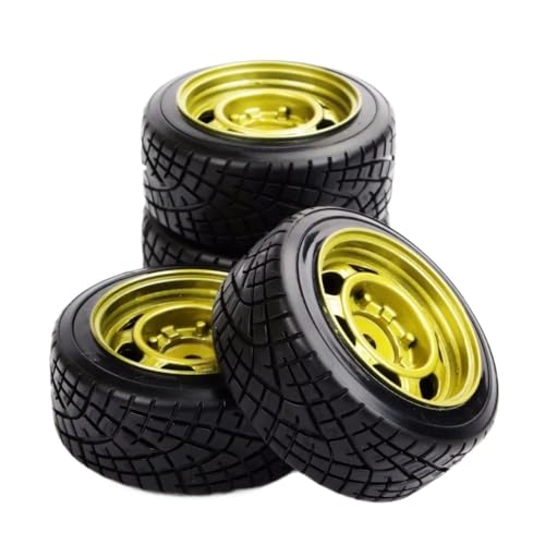 COMODO 1/10 RC Drift Tires and Wheel Rims with 6mm Offset 12mm Hex for On-Road Car Replacement Parts