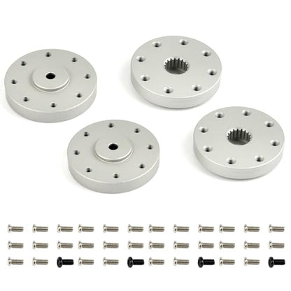 18T Metal Servo Arms Horn Aluminum Round Servo Bracket Standard Servo Disc with Screw for DS5160 DS5180 DS51150 60KG 80KG 150KG Servo (Pack of 4pcs)