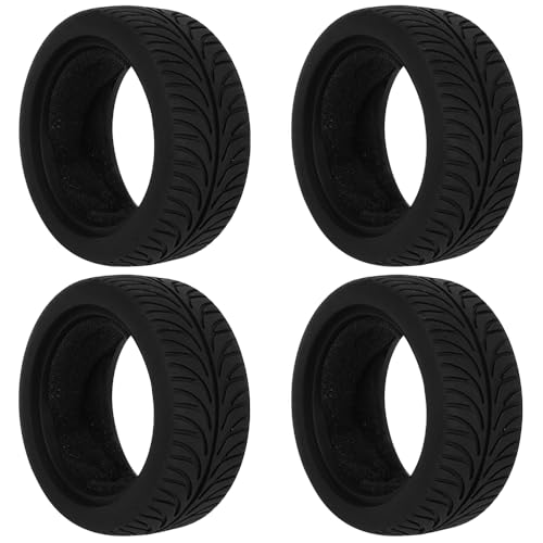 4pcs RC 1/10 On Road Slick Tire Rubber Tyre Fit for 1:10 Touring Drift Car HSP Tamiya HPI Kyosho Flating Car (2.54"x1.08“(64.5mmx27.5mm)) - size: 2.54"x1.08“(64.5mmx27.5mm)