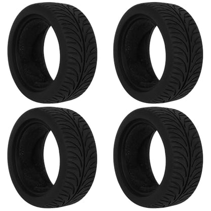 4pcs RC 1/10 On Road Slick Tire Rubber Tyre Fit for 1:10 Touring Drift Car HSP Tamiya HPI Kyosho Flating Car (2.54"x1.08“(64.5mmx27.5mm)) - size: 2.54"x1.08“(64.5mmx27.5mm)
