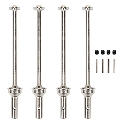 RCAWD CVD Driveshaft 124mm for ARRMA 6S, 1/8 Typhon 6S, Typhon Roller & 1/7 Infraction 6S, Limitless Roller & Felony 6S Upgrades Parts, #45 Steel Drive shafts Hop Ups for #AR220030#ARAC3984 Silver