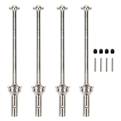 RCAWD CVD Driveshaft 124mm for ARRMA 6S, 1/8 Typhon 6S, Typhon Roller & 1/7 Infraction 6S, Limitless Roller & Felony 6S Upgrades Parts, #45 Steel Drive shafts Hop Ups for #AR220030#ARAC3984 Silver