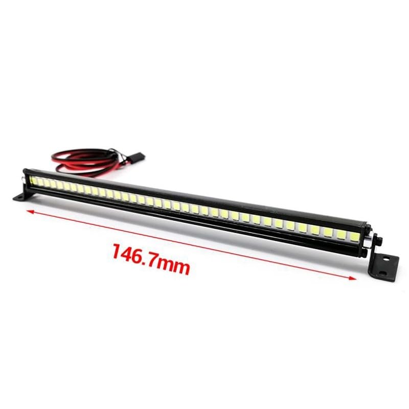 REDSPIDER Aluminum RC Lights，RC Light bar/rc Light kit/RC car Lights/rc Lights 1/10 Scale/RC led Lights for 1/8 1/10 1/12 1/16 1/18 RC Crawler Buggy Truck Monster Car RC Crawler (146.7mm (5.8in)) - size: 146.7mm (5.8in)